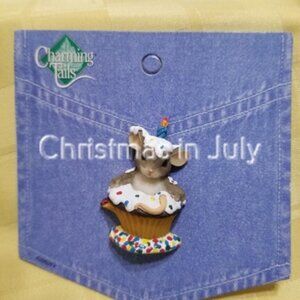 Charming Tails Mouse Cupcake Birthday Candle Pin